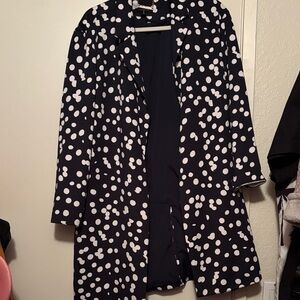 Tahari Blue and White Polka Dot Blazer